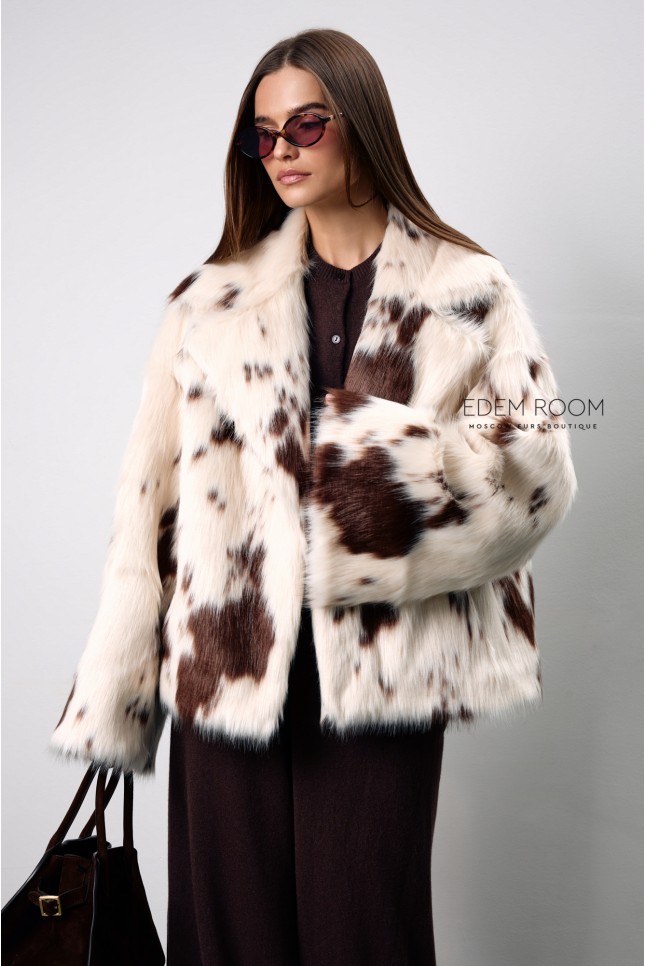 короткая шубка из искусственного меха