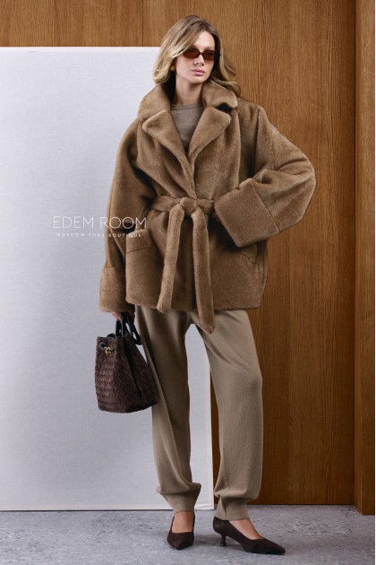 шуба - пончо из эко-меха