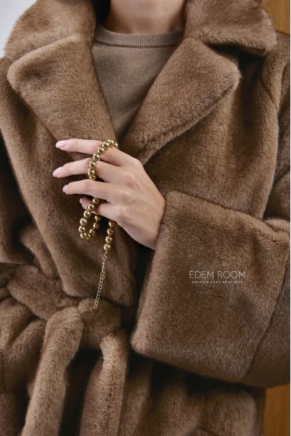 шуба - пончо из эко-меха