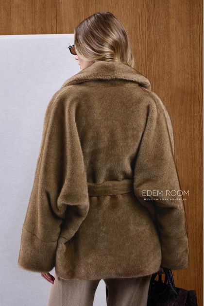 шуба - пончо из эко-меха