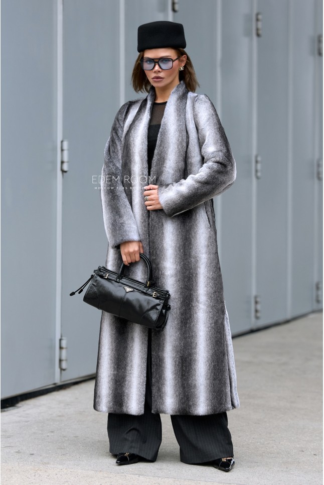 шуба из эко меха крестовка