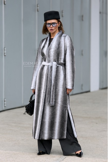 шуба из эко меха крестовка