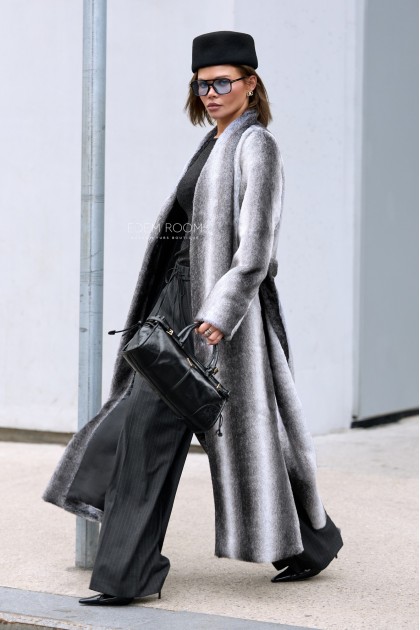 шуба из эко меха крестовка