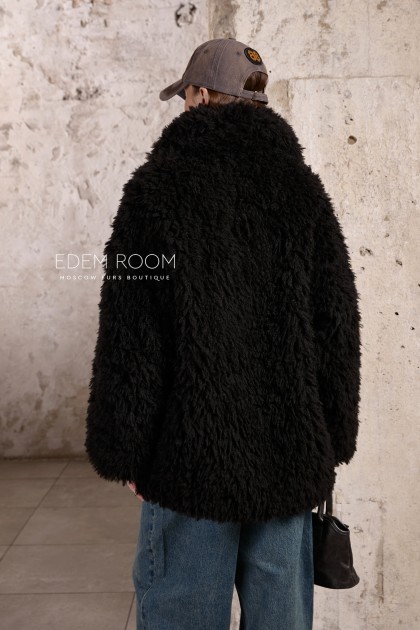 полушубок из эко меха под тиградо