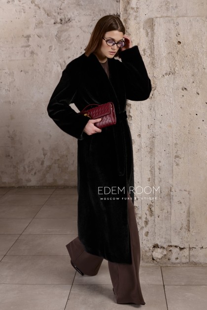 шуба из эко меха без воротника