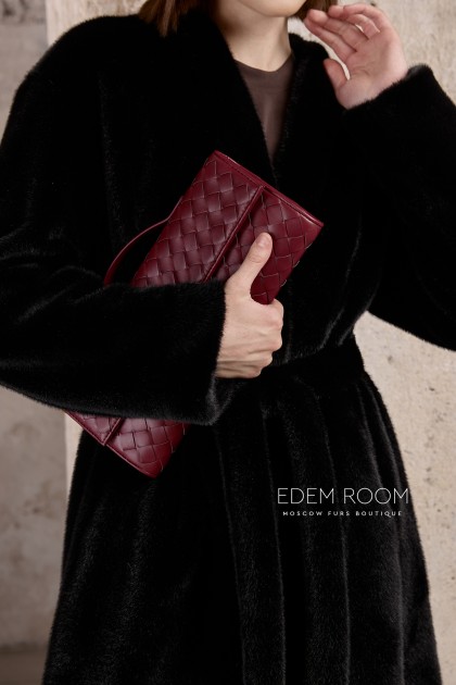 шуба из эко меха без воротника