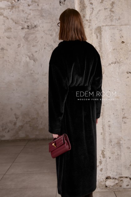 шуба из эко меха без воротника