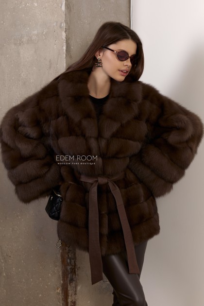 полушубок из куницы