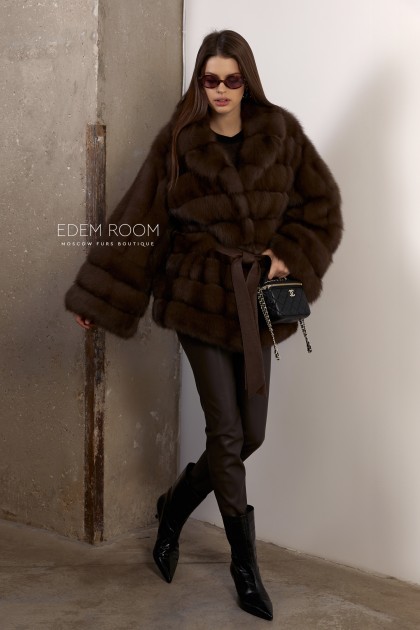 полушубок из куницы