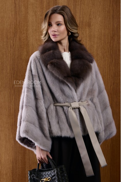 короткая шуба из норки