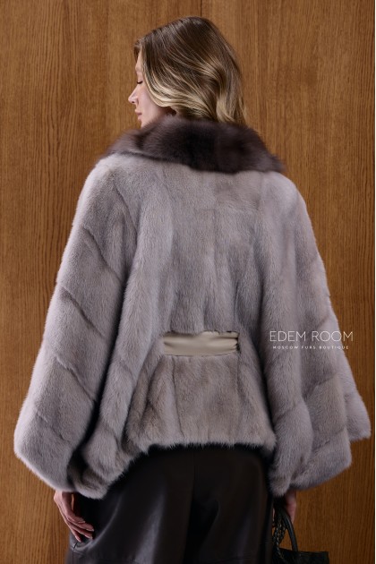 короткая шуба из норки