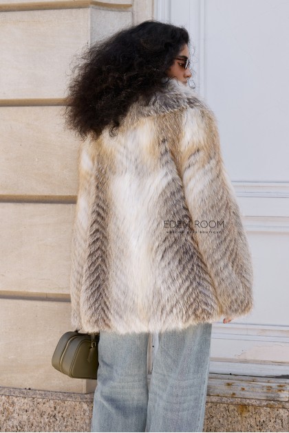 полушубок из рыжей лисы