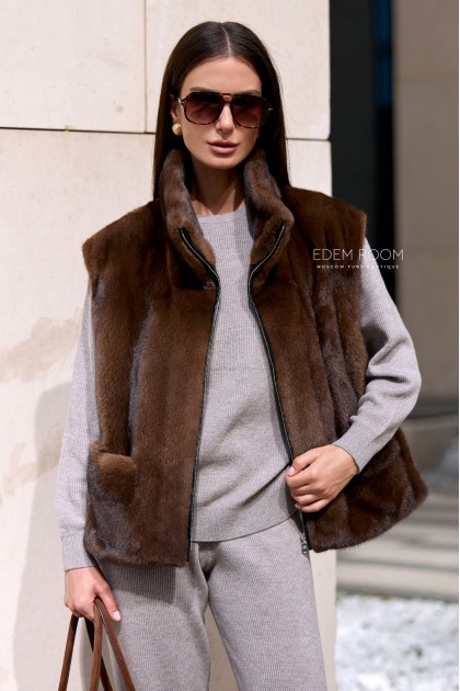 норковый жилет