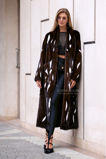 норковая шуба с абстракцией норковая шуба с абстракцией