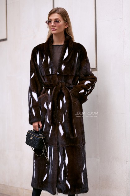 норковая шуба с абстракцией норковая шуба с абстракцией