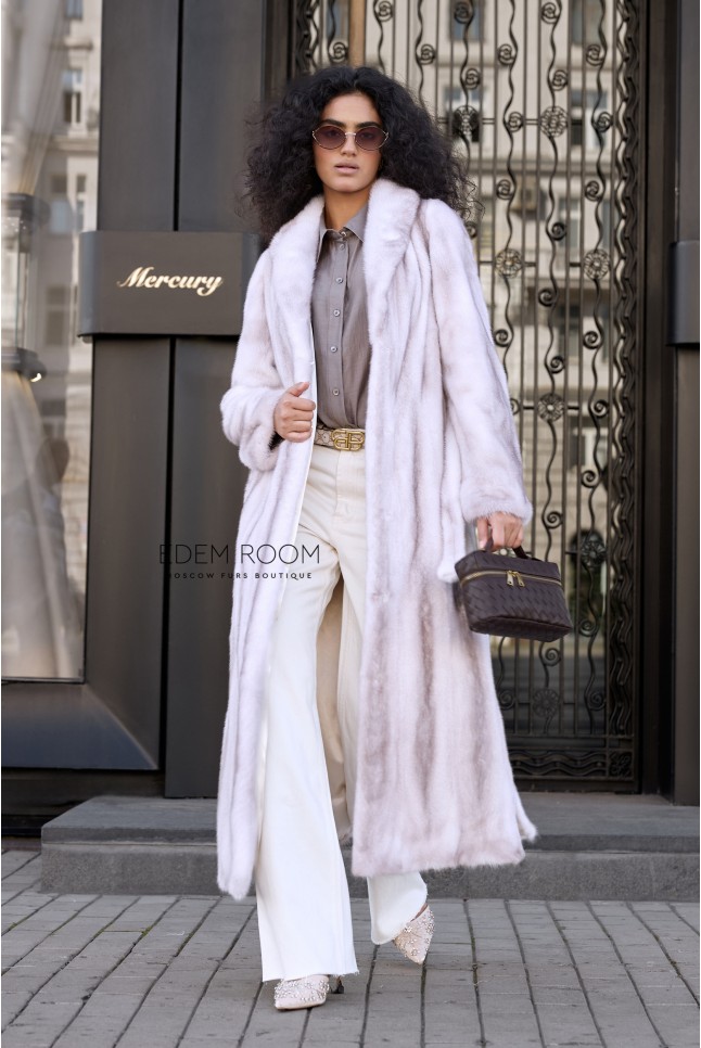 модная норковая шуба - крестовка