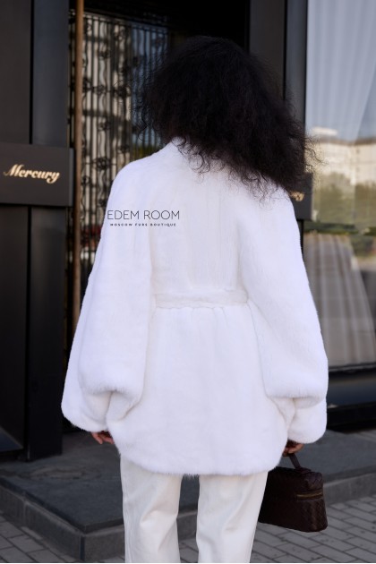 белая норковая шуба - пончо белая норковая шуба - пончо