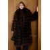 удлинённая шуба из песца
