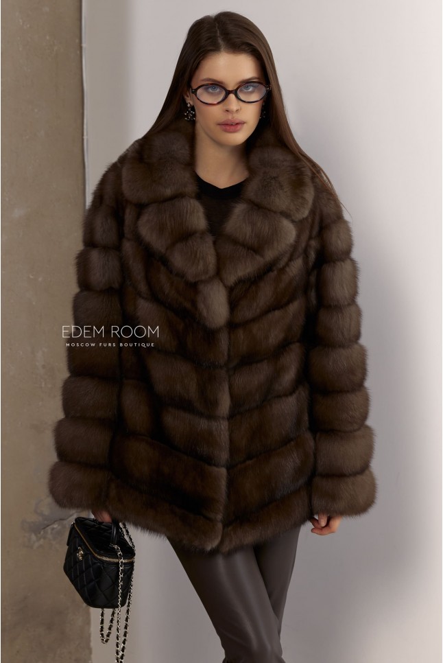 полушубок из меха соболя