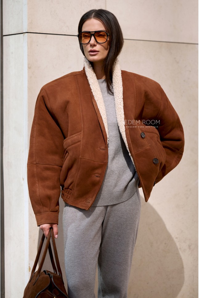 куртка - дублёнка бомбер