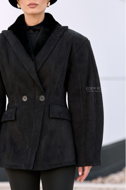 приталенная дублёнка - пиджак