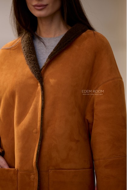 короткая дублёнка женская