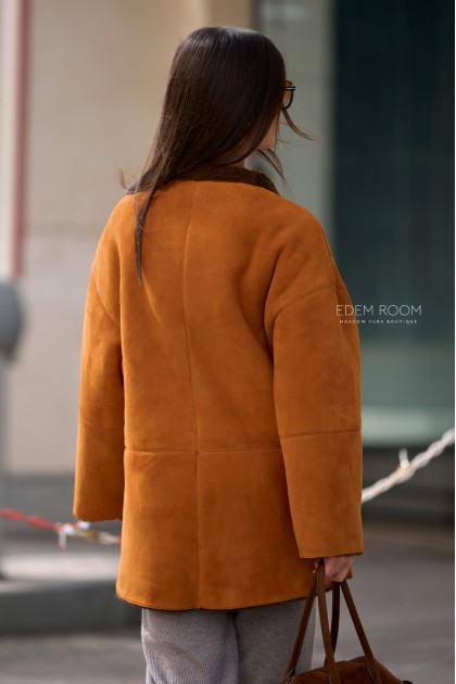 короткая дублёнка женская