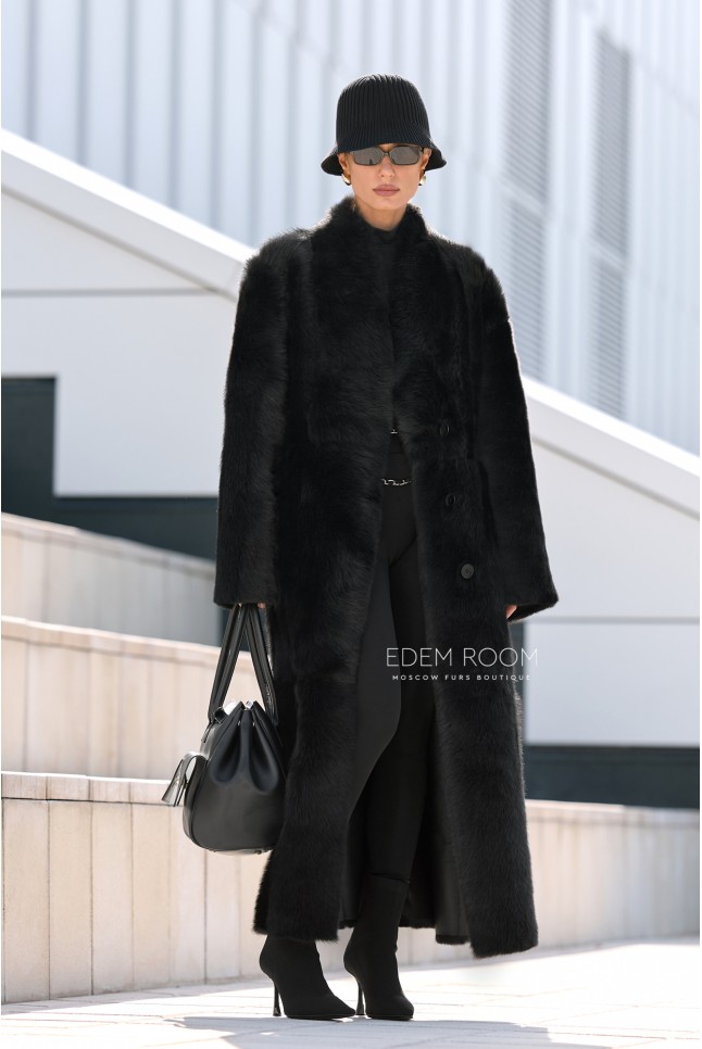 приталенная дублёнка из тосканы 