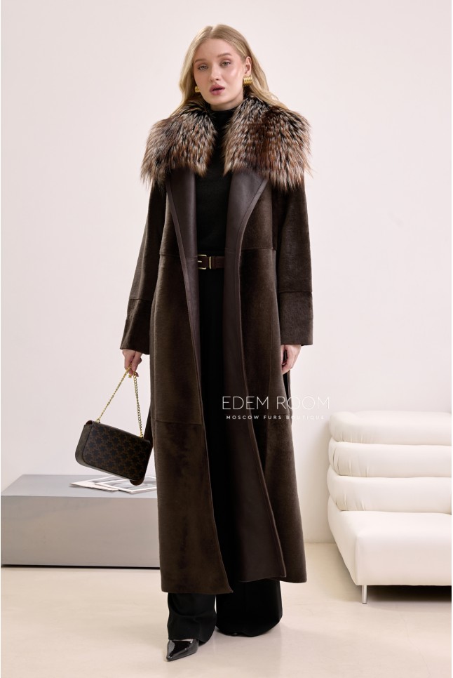 итальянское пальто - дублёнка