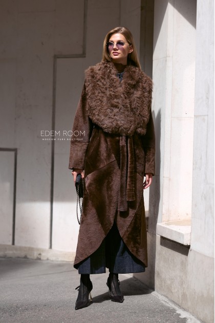 дубленка Италия с мехом тиградо