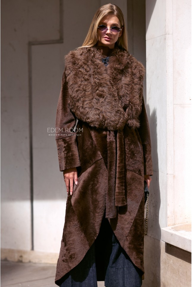 дубленка Италия с мехом тиградо