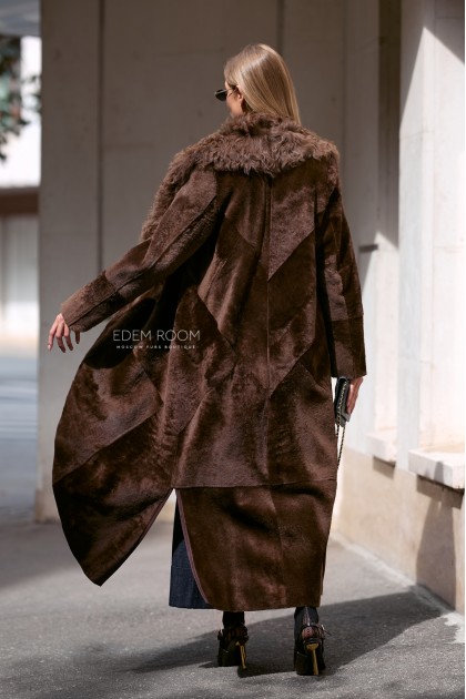 дубленка Италия с мехом тиградо