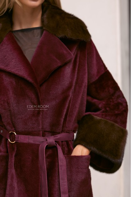 облегчённое пальто - дублёнка с мехом облегчённое пальто - дублёнка с мехом