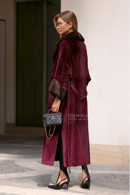 облегчённое пальто - дублёнка с мехом облегчённое пальто - дублёнка с мехом