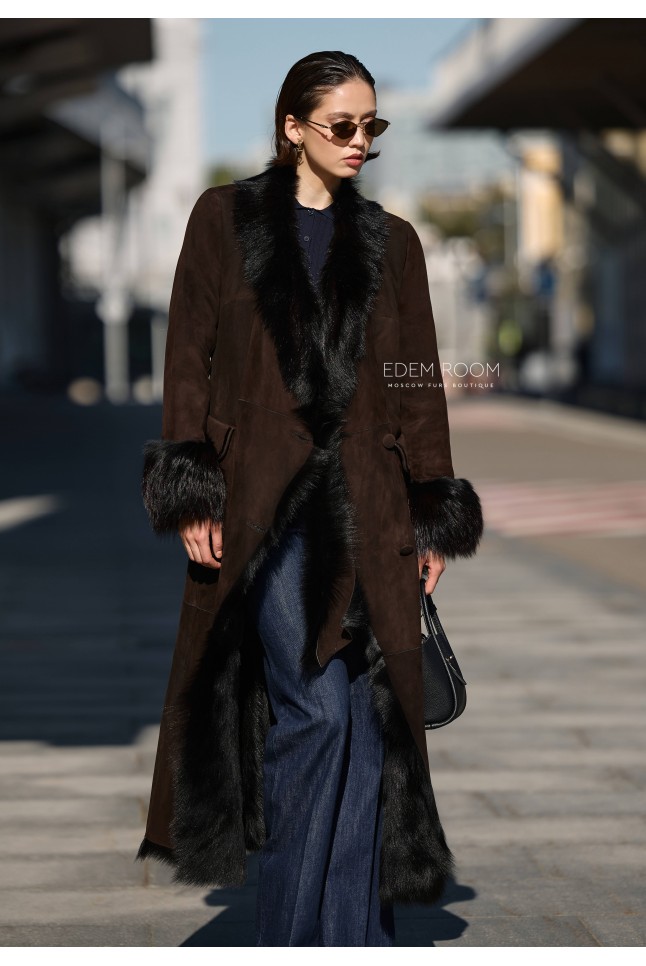 лёгкая дублёнка на итальянской тоскане