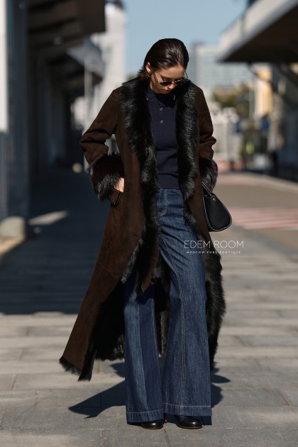 лёгкая дублёнка на итальянской тоскане