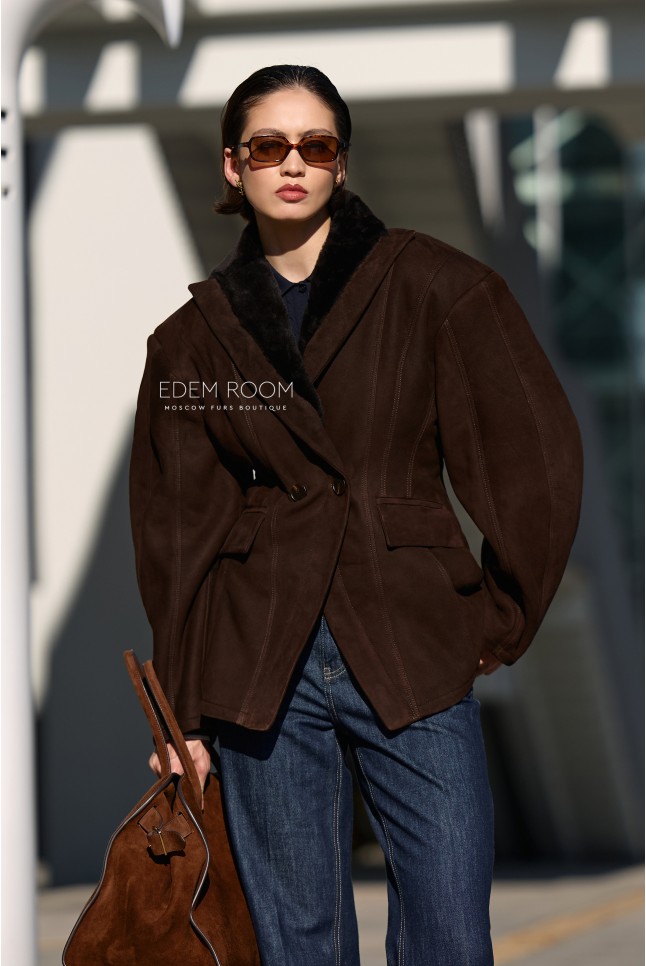 дублёнка приталенная - пиджак