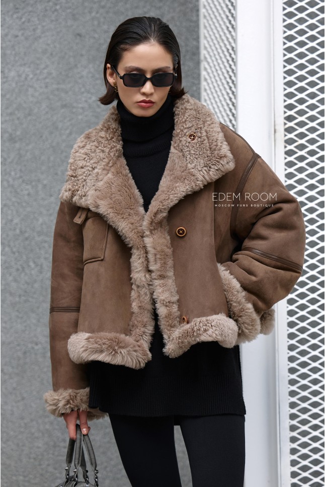 короткая куртка - дублёнка