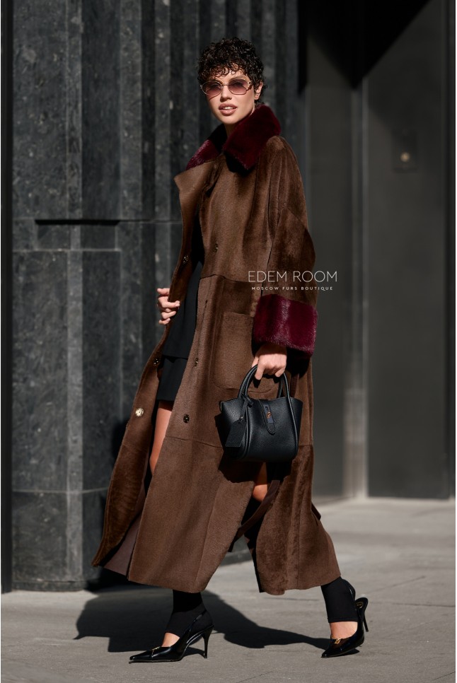 двухстороннее пальто - дублёнка из меха cortos двухстороннее пальто - дублёнка из меха cortos