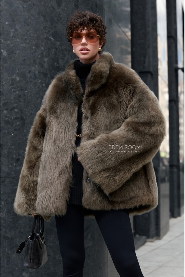 женская шуба - дублёнка из тосканы