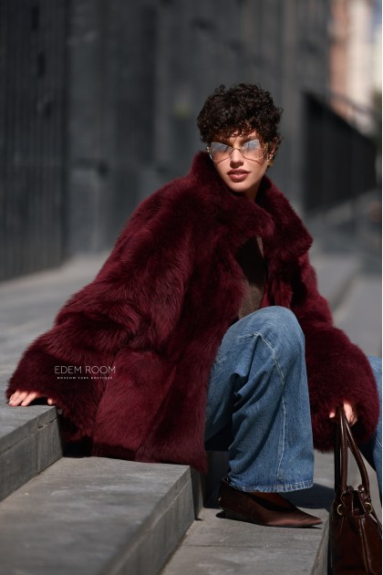 шуба - дублёнка из тосканы