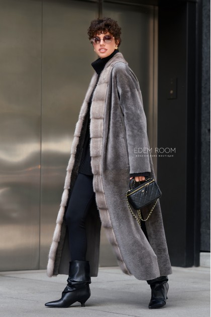 итальянская дублёнка с мехом норки