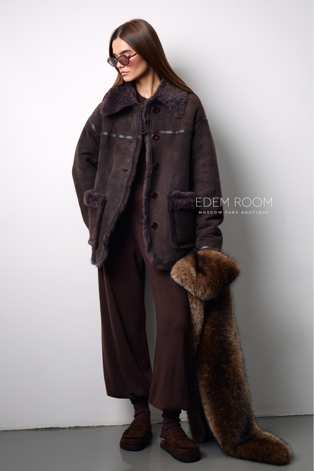 лёгкая дублёнка из меха тиградо