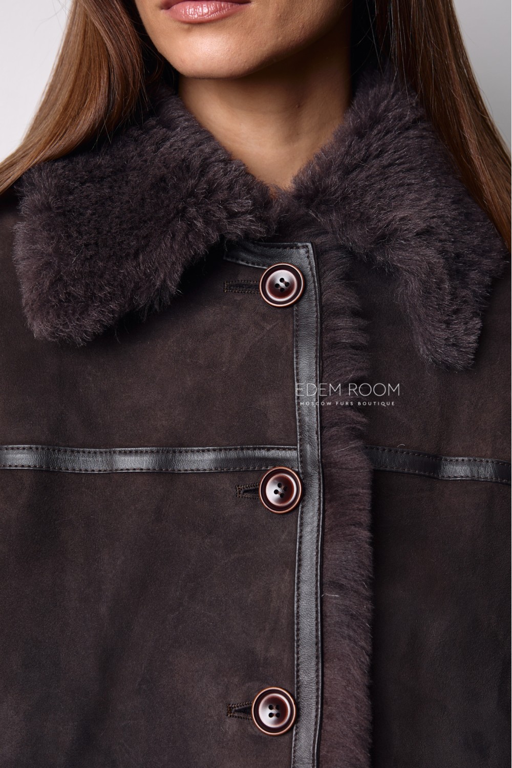 лёгкая дублёнка из меха тиградо