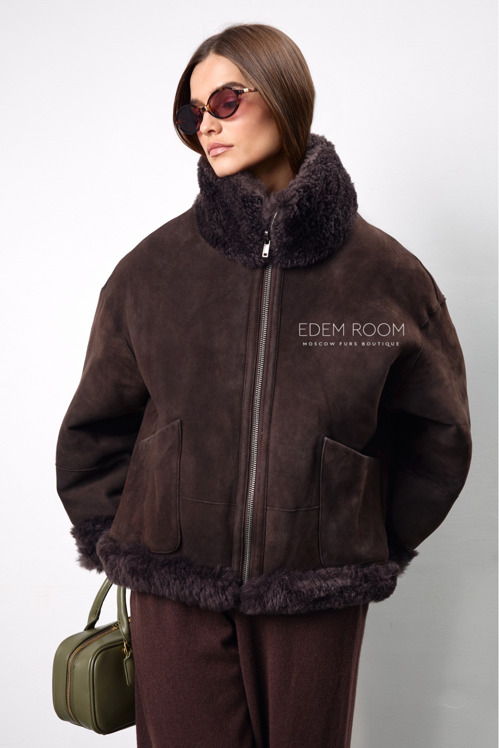 куртка - дублёнка из натуральной замшевой кожи