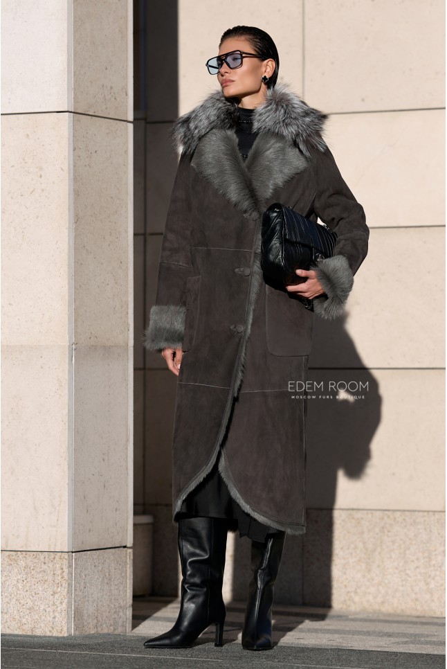 женская дублёнка на итальянской тоскане