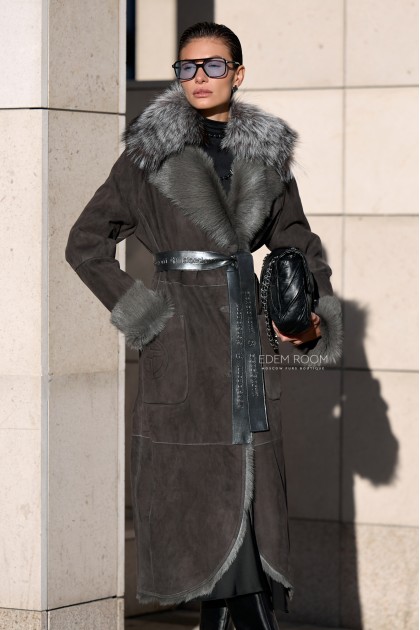 женская дублёнка на итальянской тоскане