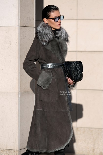 женская дублёнка на итальянской тоскане