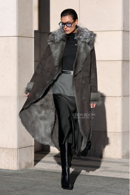 женская дублёнка на итальянской тоскане