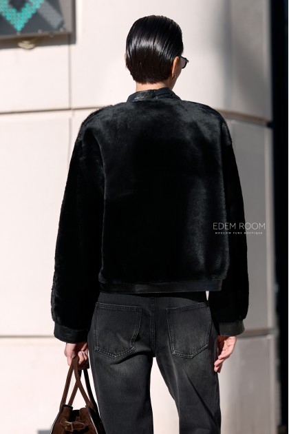 куртка - дублёнка с мехом норки